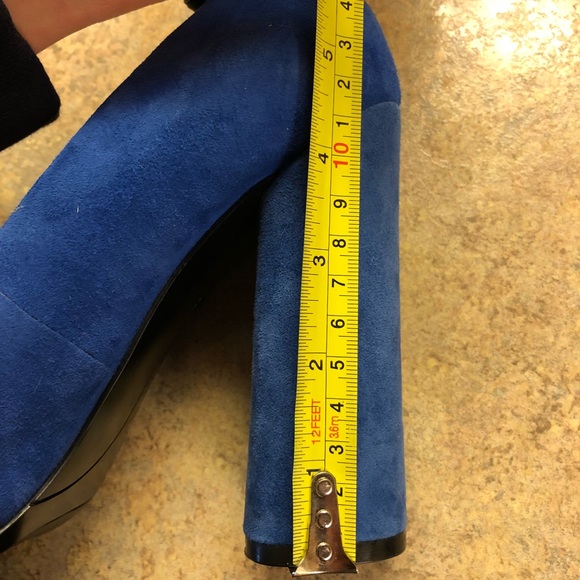 Nine West Royal Blue Suede Heels - Picture 7 of 8